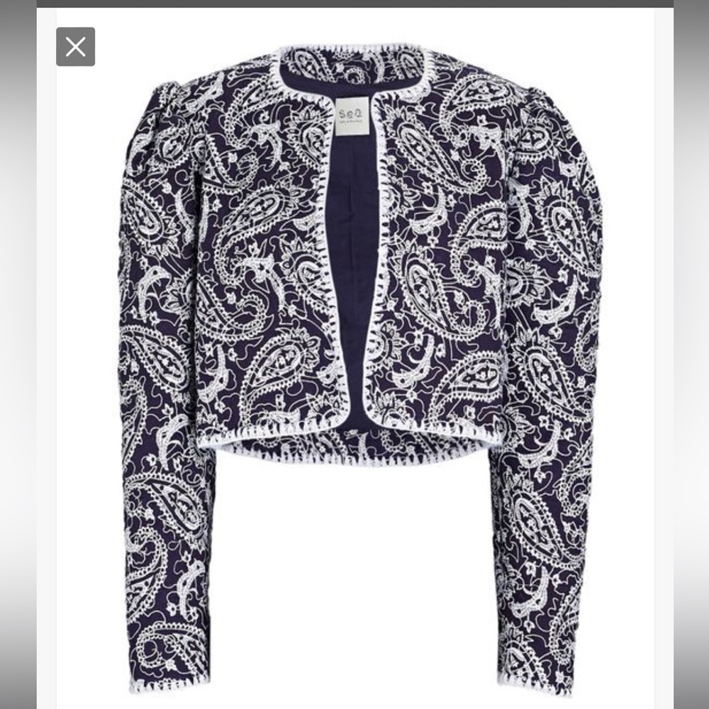 Sea Theodora quilted cropped jacket size S